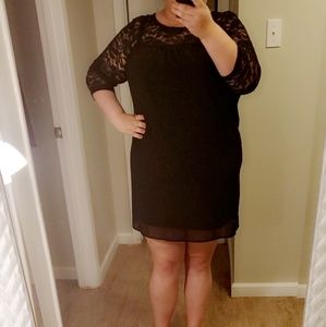 Black lace/ Chiffon dress